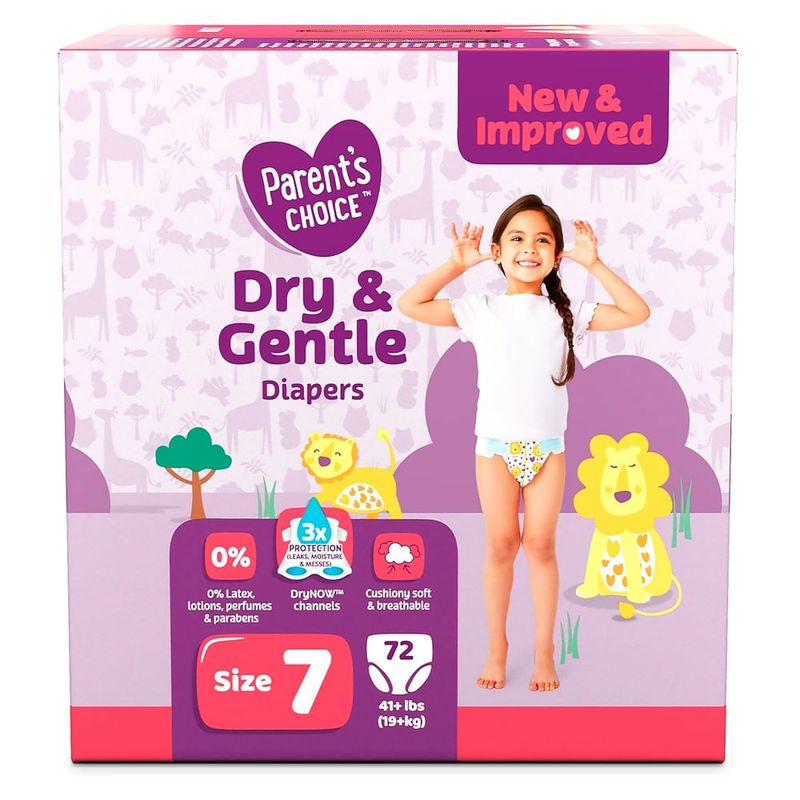 Pañales Parents Choice Talla 7 - 72 unidades