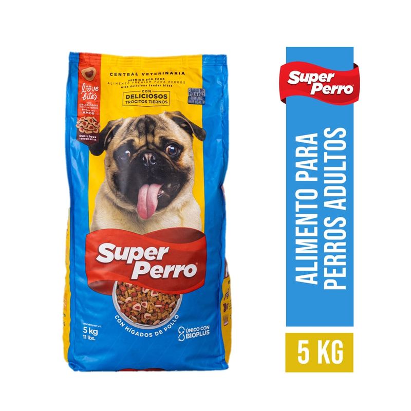 Alimento Super Perro, Love Bites sabor pollo edad adulta -5 kg