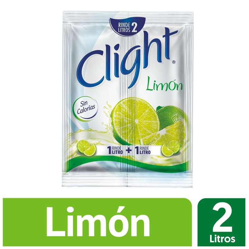 Bebida En Polvo Clight Sin Calorías Sabor Limón Sobre - 14g