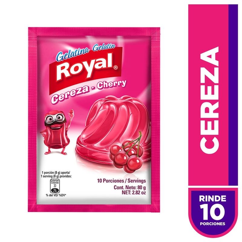 Gelatina En Polvo Royal Sabor A Cereza Sobre - 80g