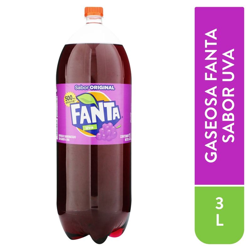 Refresco Gaseoso Fanta Uva -3000 ml