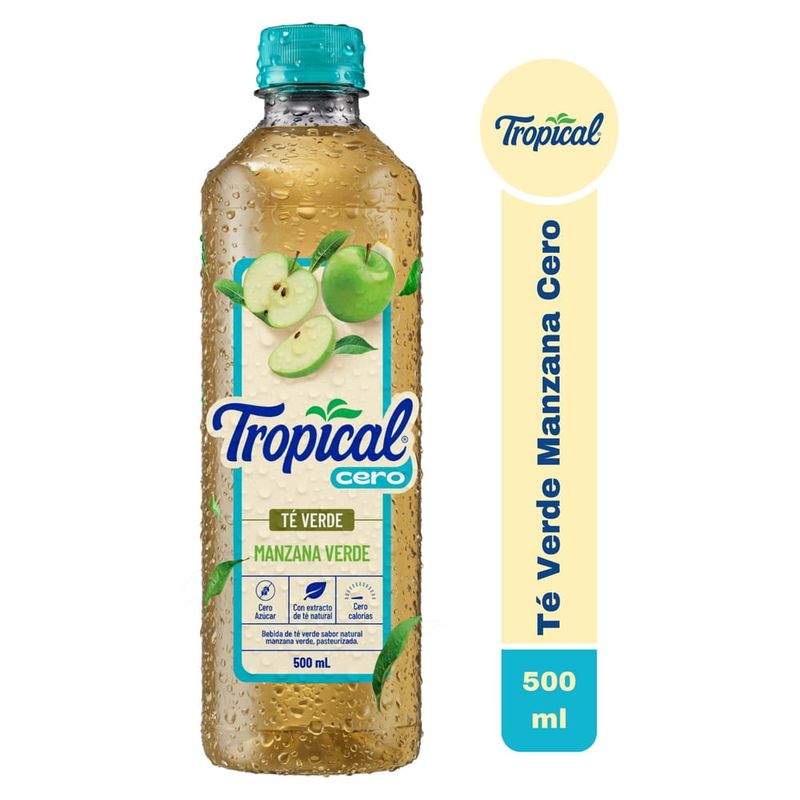 Refresco Tropical Te Verde Manzana Cero - 500ml