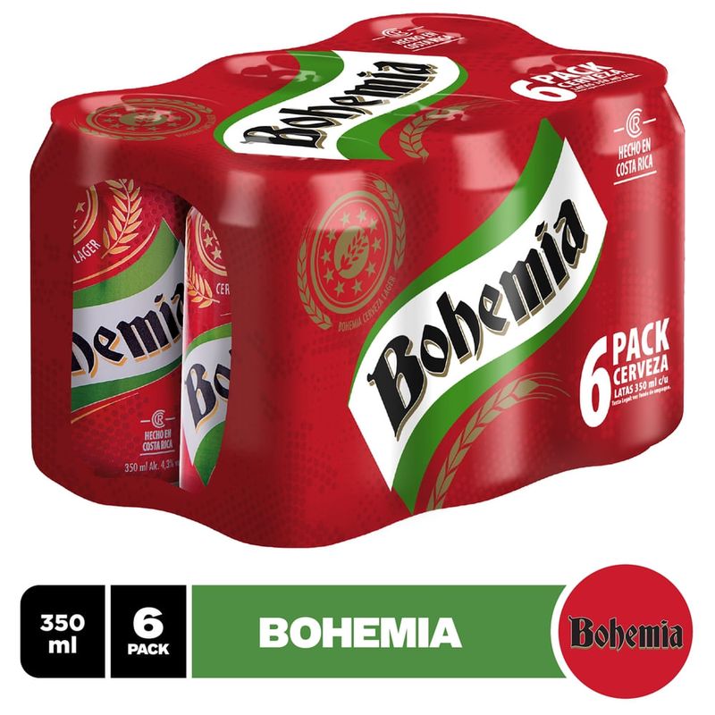 Cerveza Bohemia en lata 6 Pack - 2100 ml