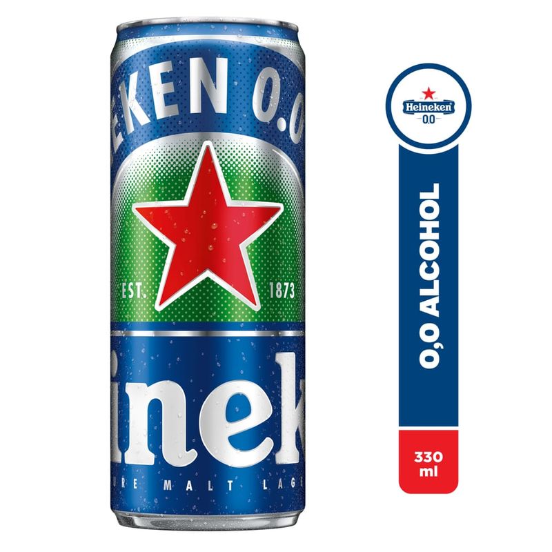 Cerveza Sin Alcohol Heineken 0.0 lata - 330 ml