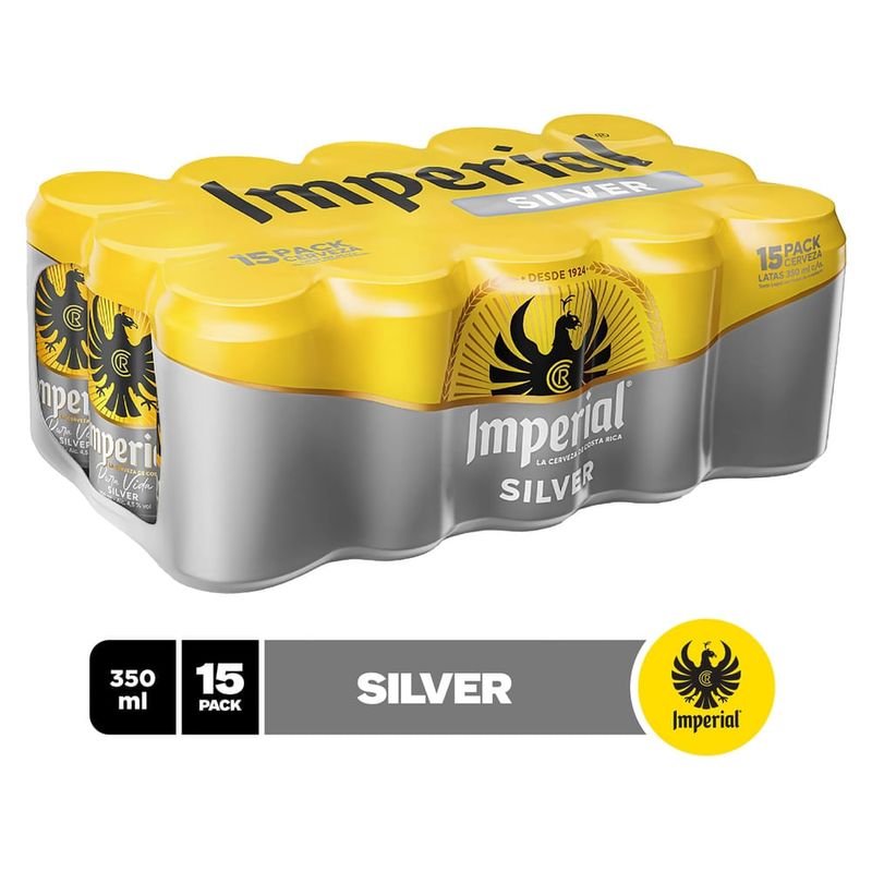Cerveza Imperial Silver Lata 15 Pack - 5250 ml