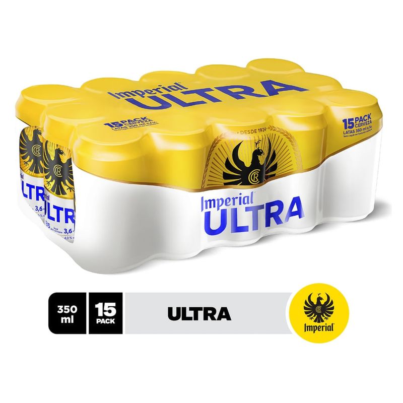 Cerveza Imperial Ultra Lata 15 Pack - 5250 ml