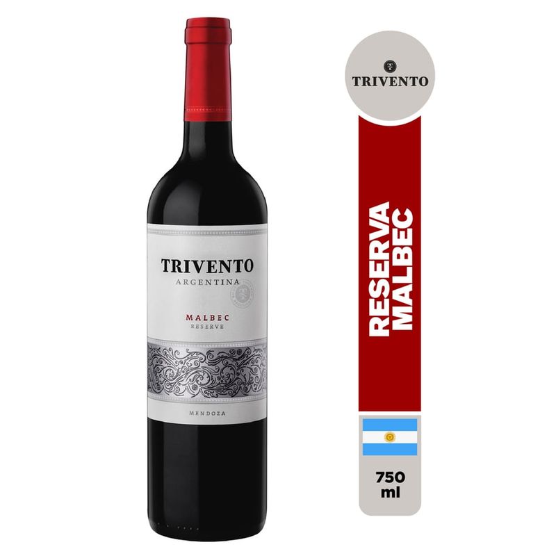 Vino Trivento reserva tinto malbec - 750 ml