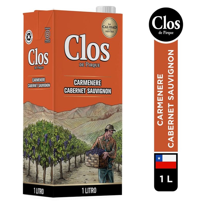 Vino Clos De Pirque Carmenere - 1000ml
