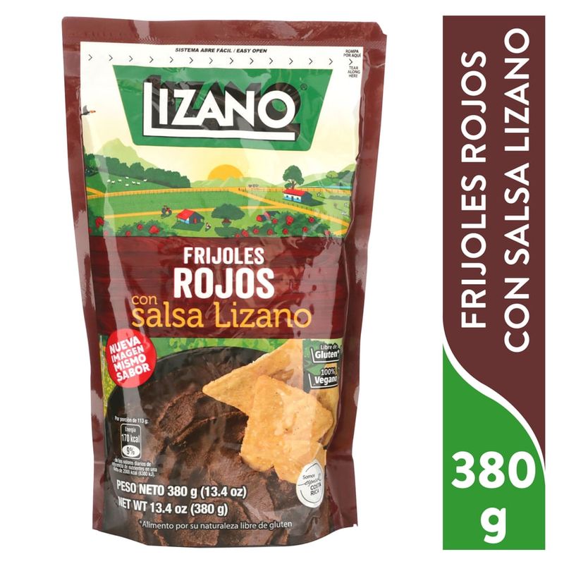 Frijoles Rojos con salsa Lizano - 380 g