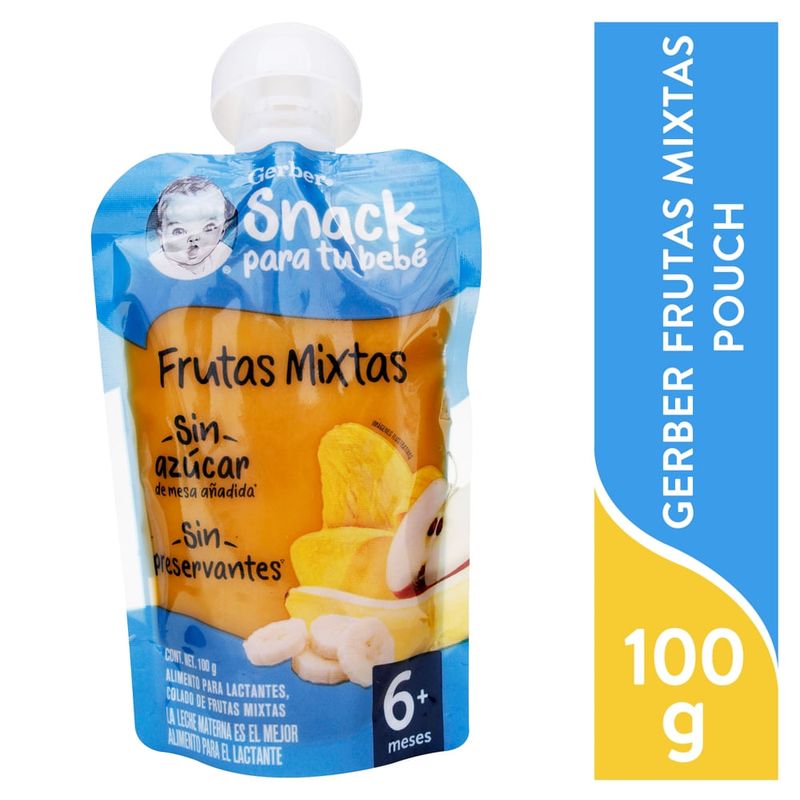 Colado Gerber Frutas Mixtas Bolsa - 100 g