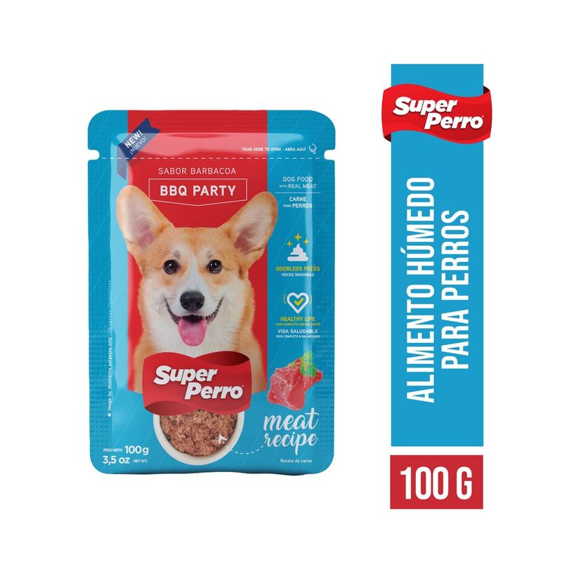 Alimento húmedo Super Perro barbacoa - 100 g