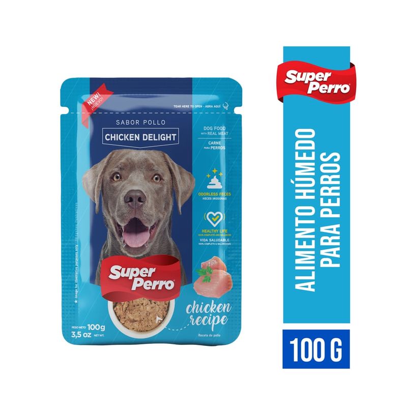 Alimento húmedo Super Perro sabor pollo - 100 g