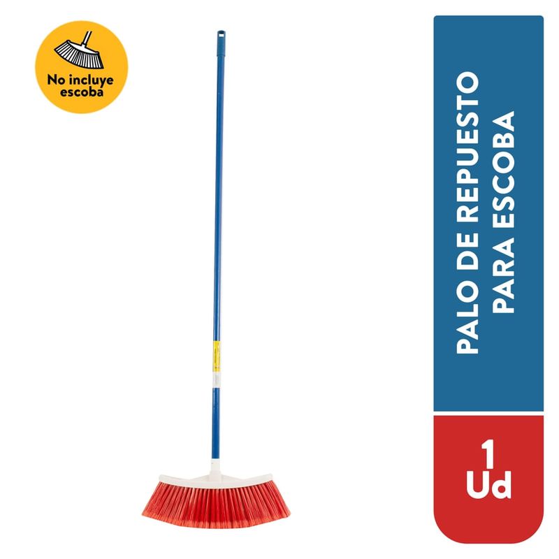 Palo de escoba Eterna de madera pintada