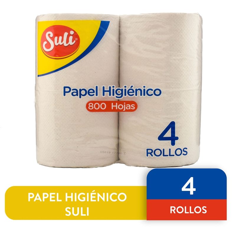 Papel Higiénico Suli 800 Hojas - 4 Rollos