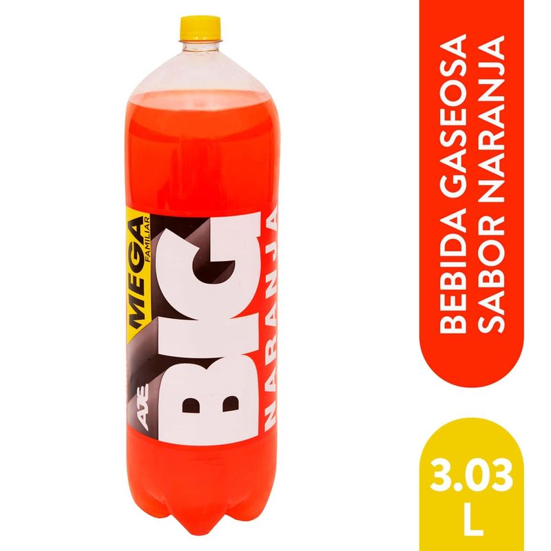 Refresco gaseoso Big Sabor Naranja - 3.03 L