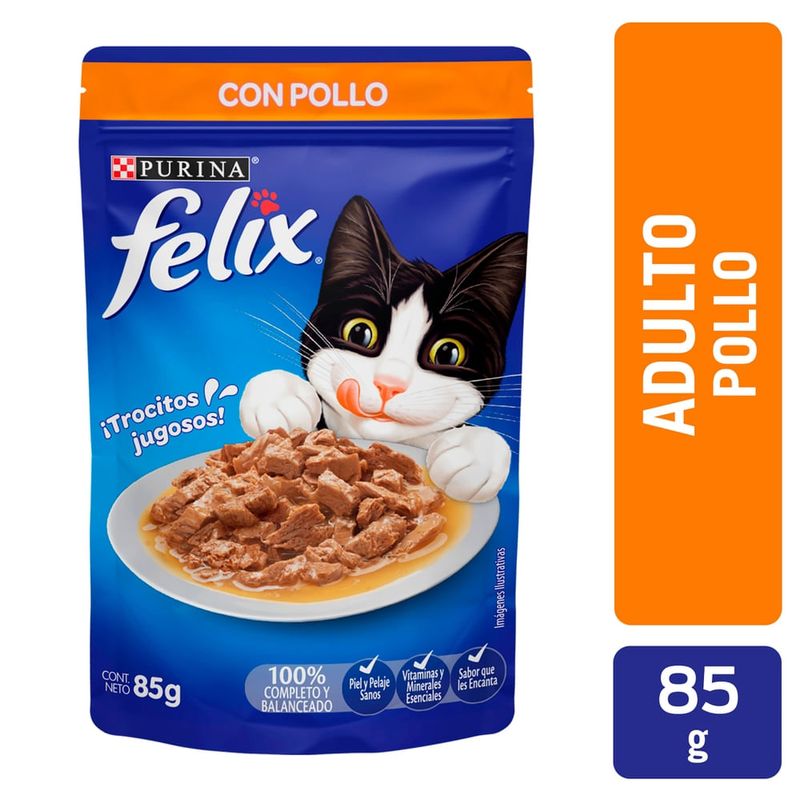 Alimento húmedo para Gatos Felix pollo en salsa - 85 g