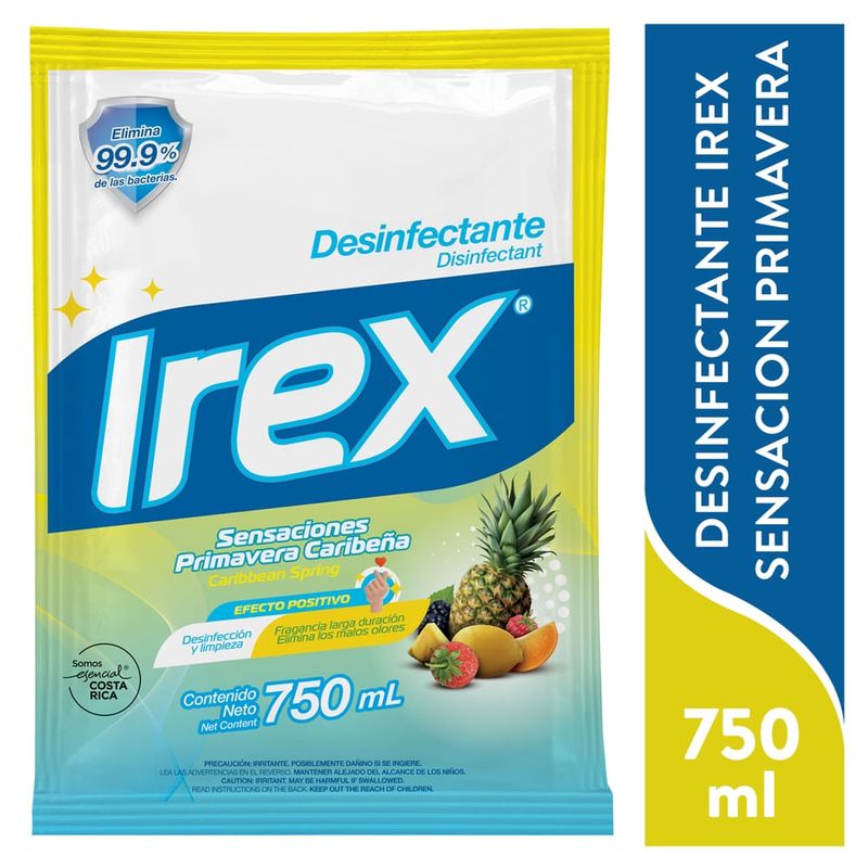 Desinfectante líquido Irex sensaciones primavera caribeña - 750 ml