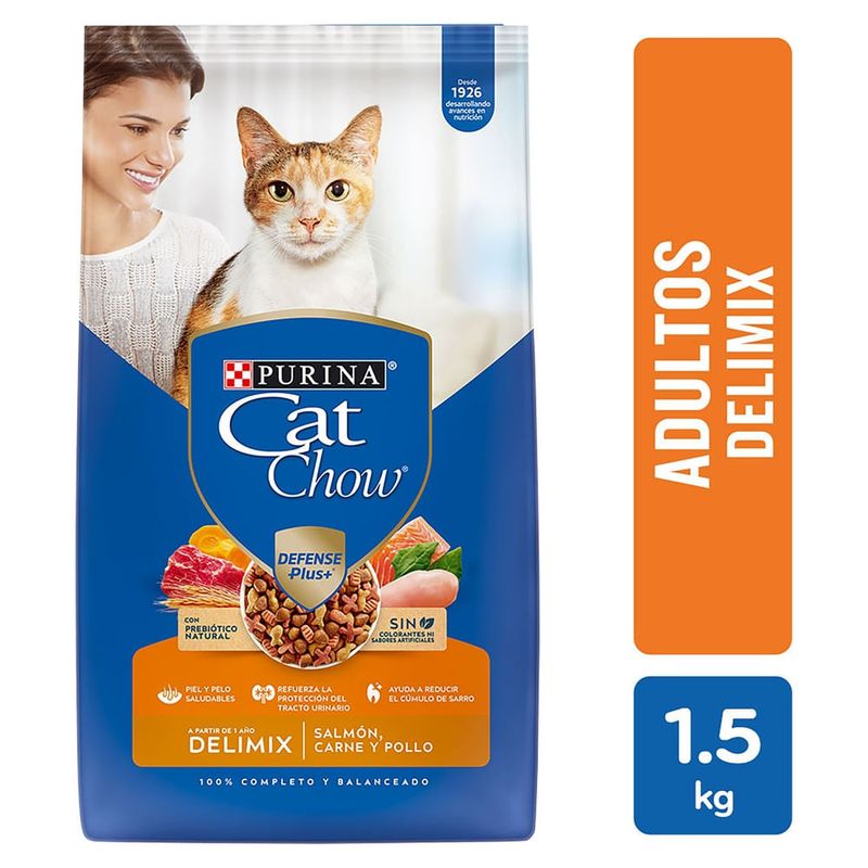 Alimento para gatos Purina Cat Chow adulto delimix - 1.5 kg