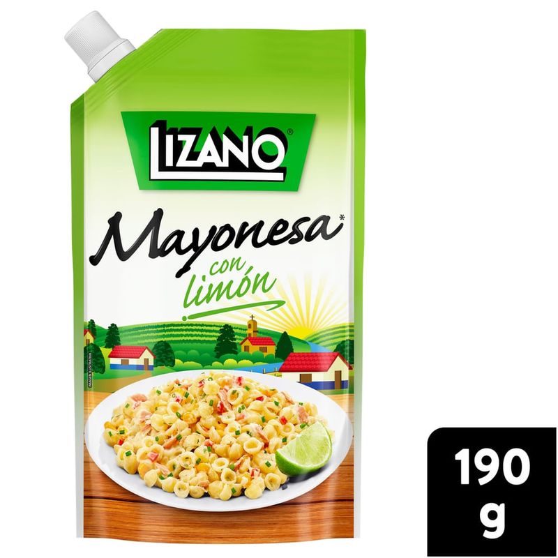 Mayonesa Lizano con limón doypack - 190 g
