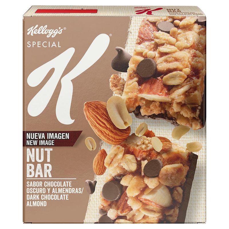 Barras de Cereal Kelloggs Special K Sabor Chocolate y Almendras - 165 g