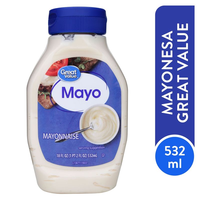 Mayonesa Great Value Squeeze - 532 ml