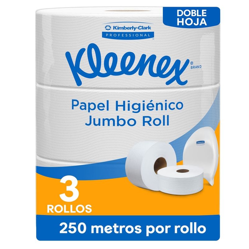 Papel Higiénico Kleenex Doble Hoja - 3 Rollos