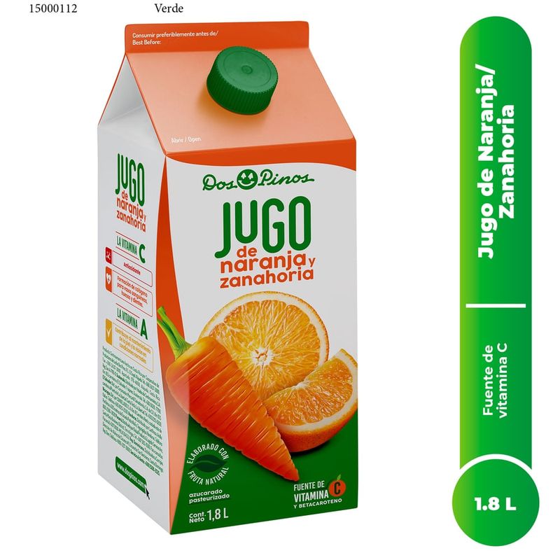 Jugo Dos Pinos sabor naranja zanahoria - 1.8 L