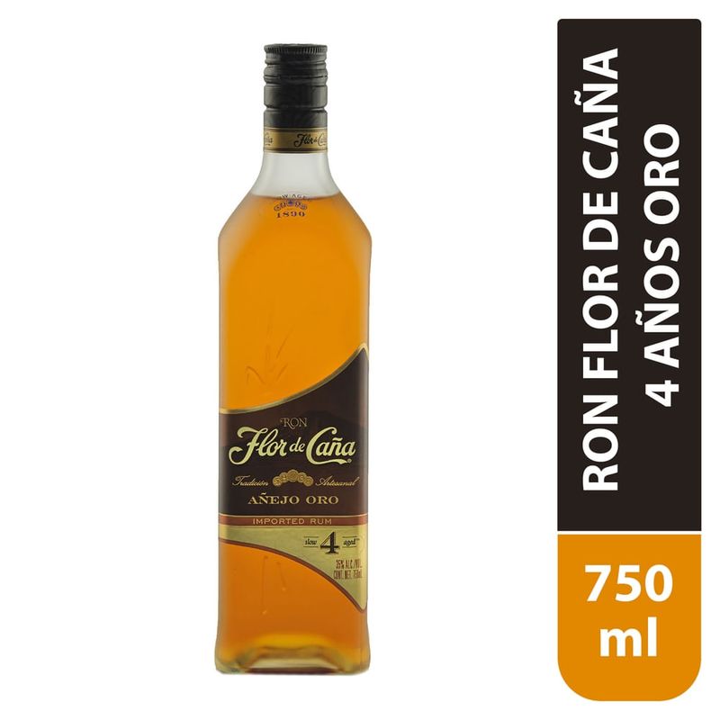 Ron Flor De Caña Oro Botella - 750 ml