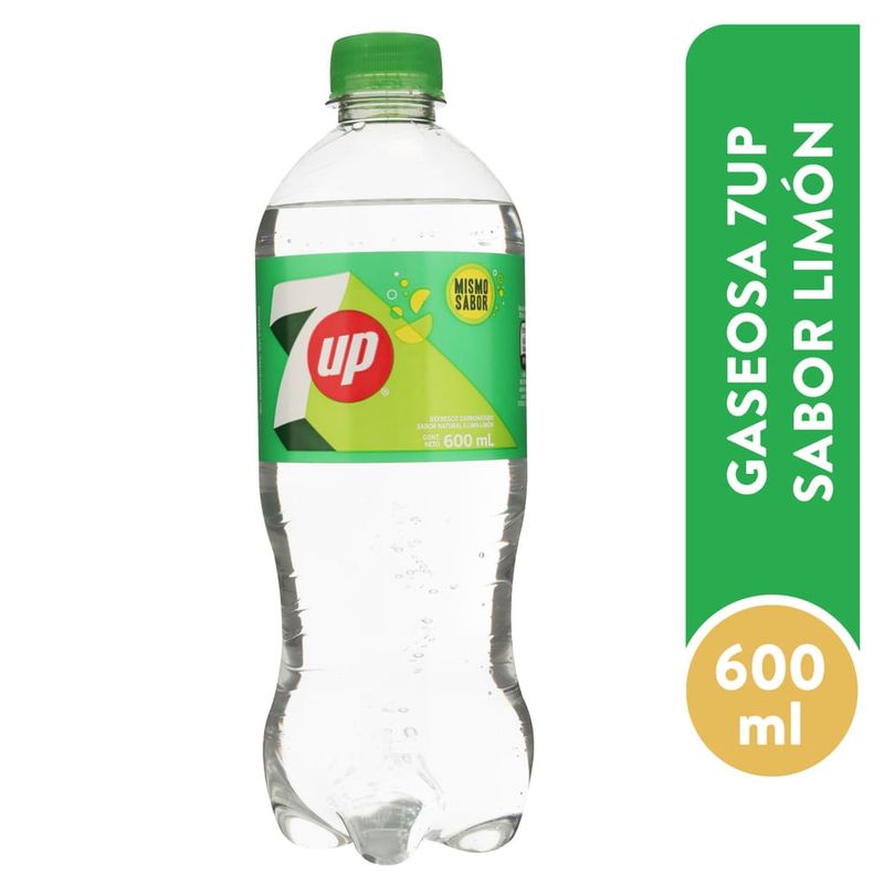 Gaseosa 7UP Lima Limón Pet - 600ml