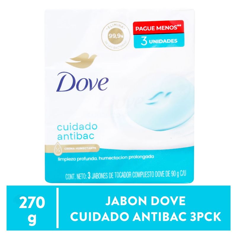 Jabón Dove En Barra Antibacterial 3 Pack  - 270 g