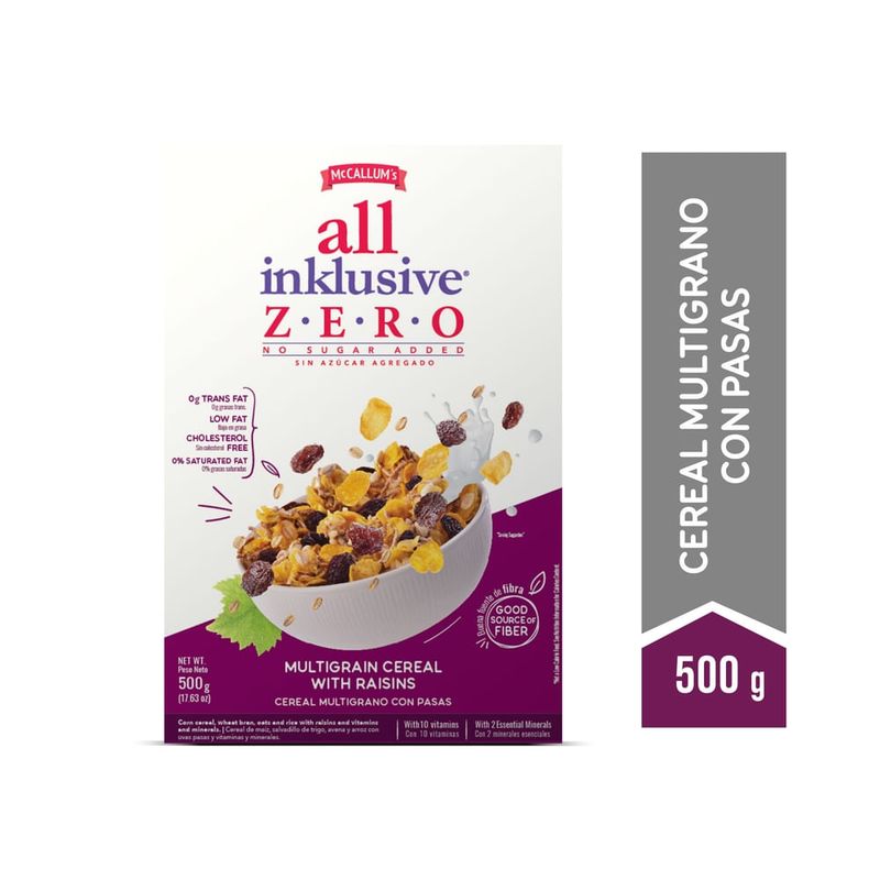 Cereal Mc Callums All Inklusive Multigrano y Pasas - 500 g