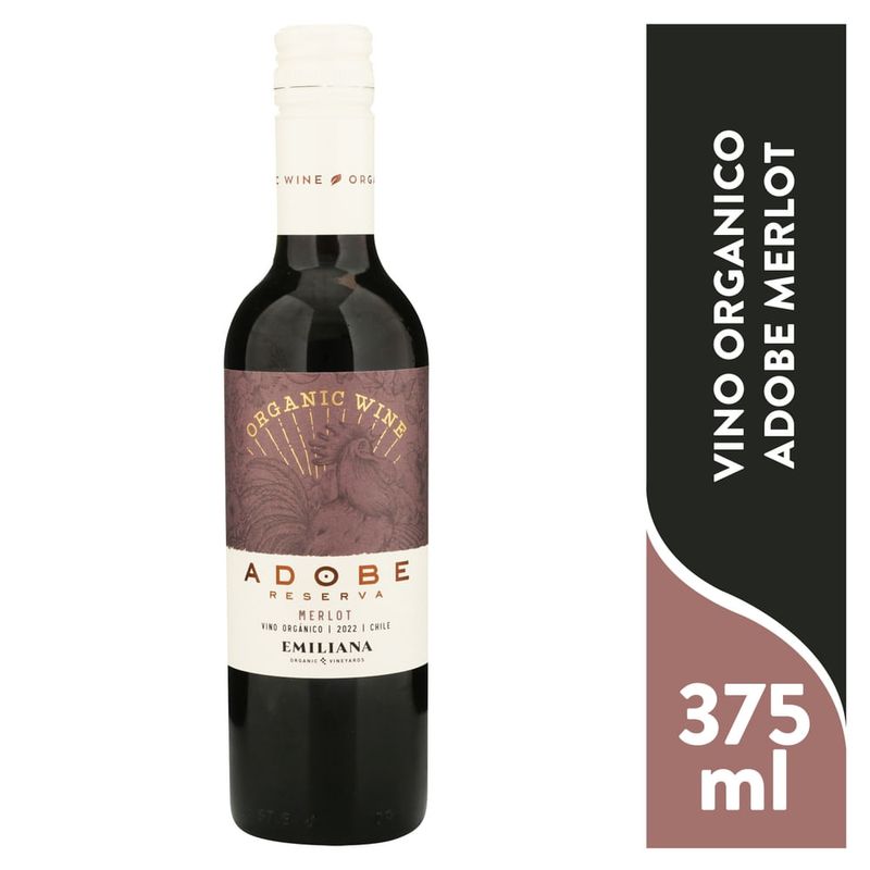 Vino orgánico Adobe Merlot – 375 ml