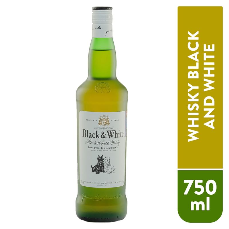 Whisky Black And White - 750 ml