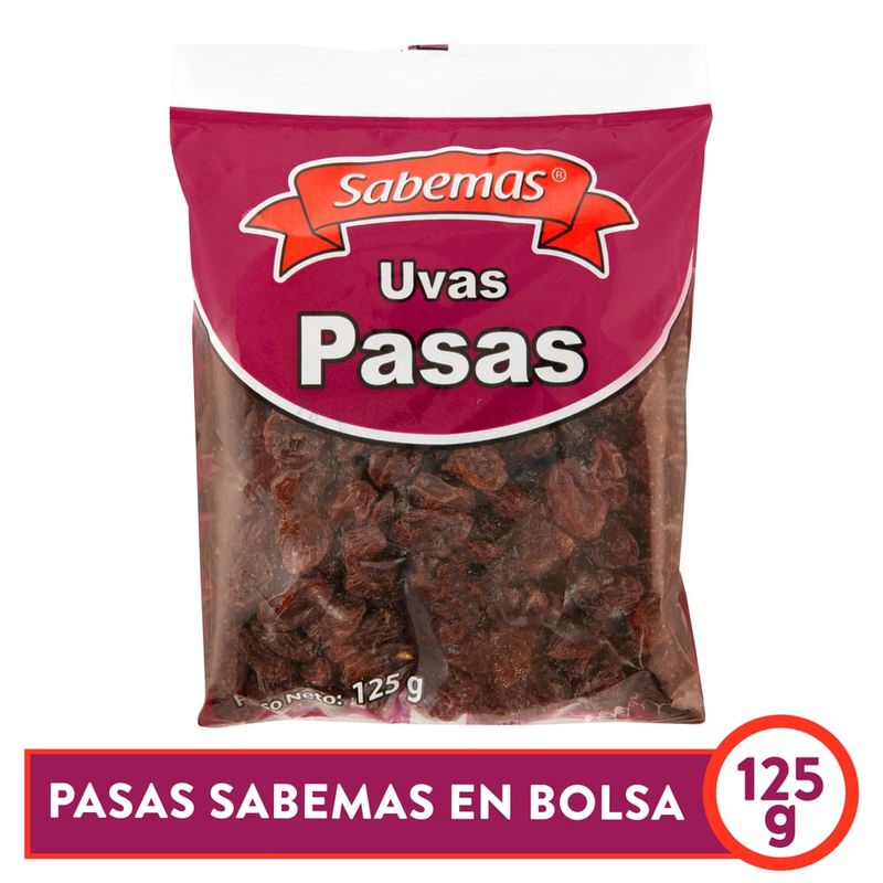 Pasas Sabemas en Bolsa - 125 g