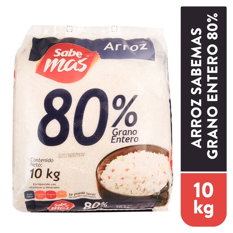 Arroz Sabemas semi entero 80% grano entero - 10 kg