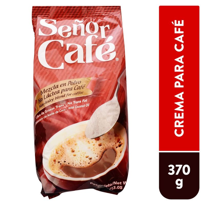 Crema para café Señor Café no láctea y elaborada con aceite de coco - 370 g