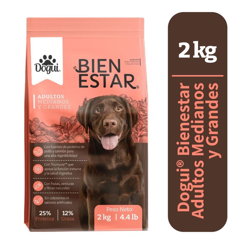 Alimento Dogui Bienestar Adultos Medianos y Grandes - 2 kg