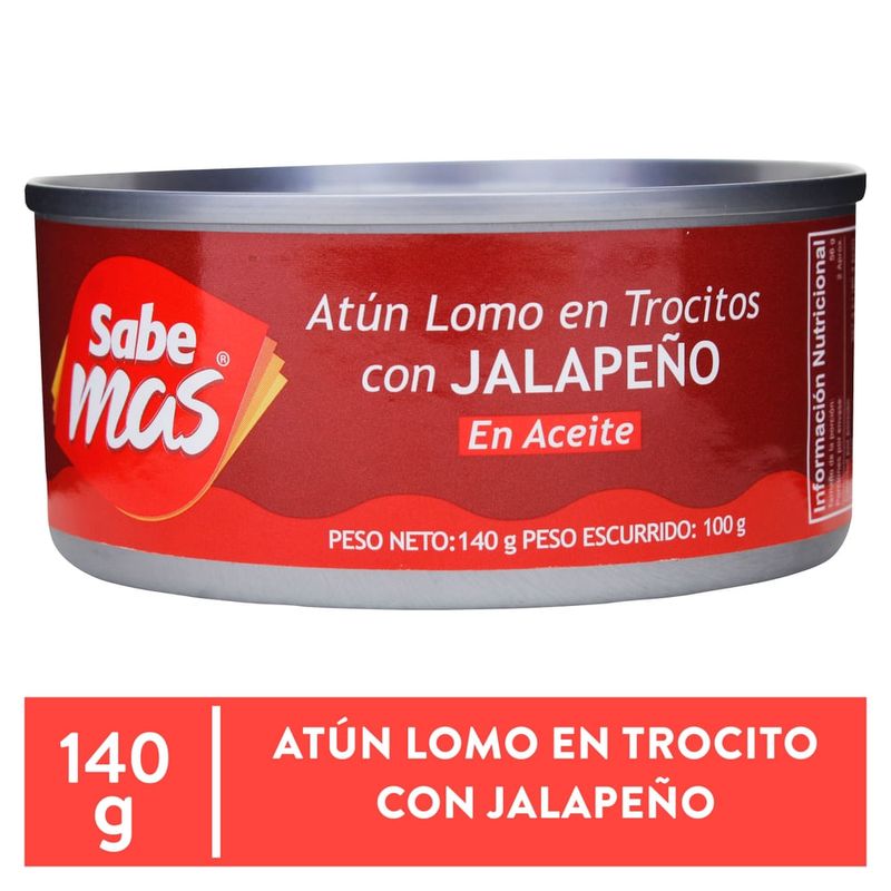 Atún Sabemas en trocitos con jalapeño en aceite - 140 g