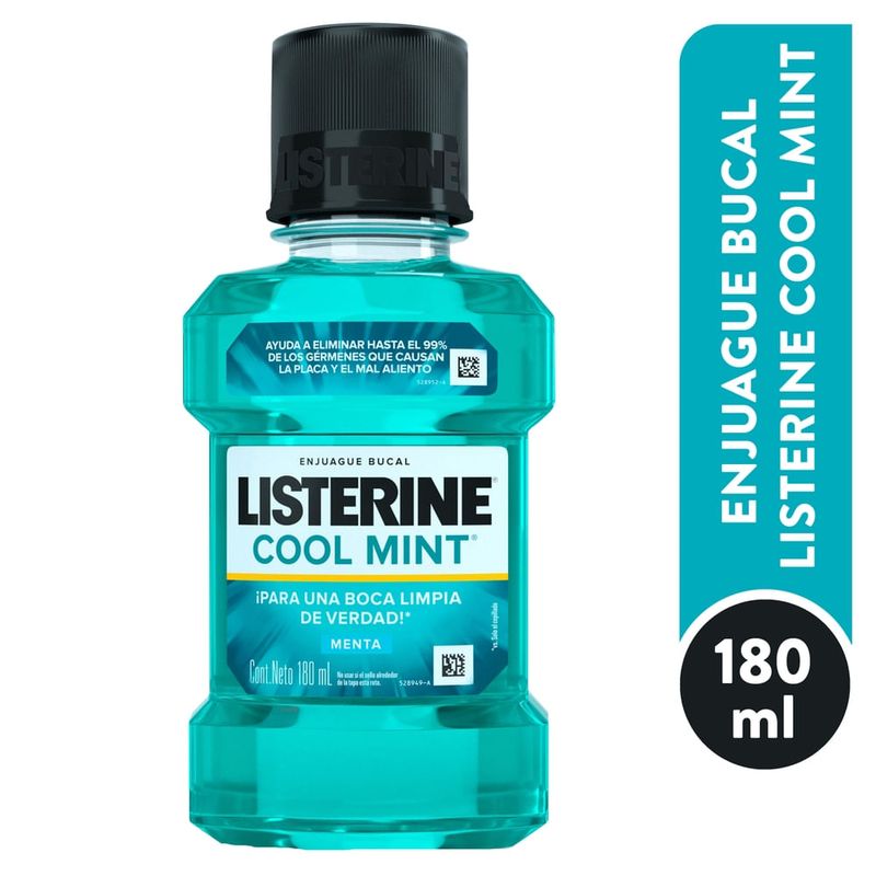 Enjuague Bucal Listerine, Cool Mint -180ml