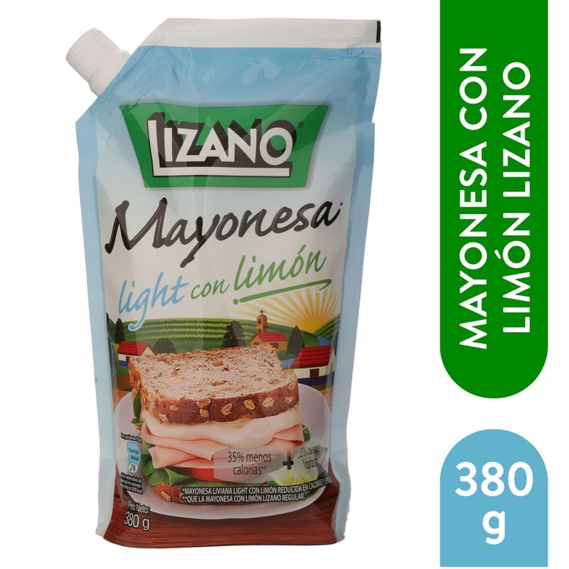Mayonesa Lizano light con limón doypack - 380 g