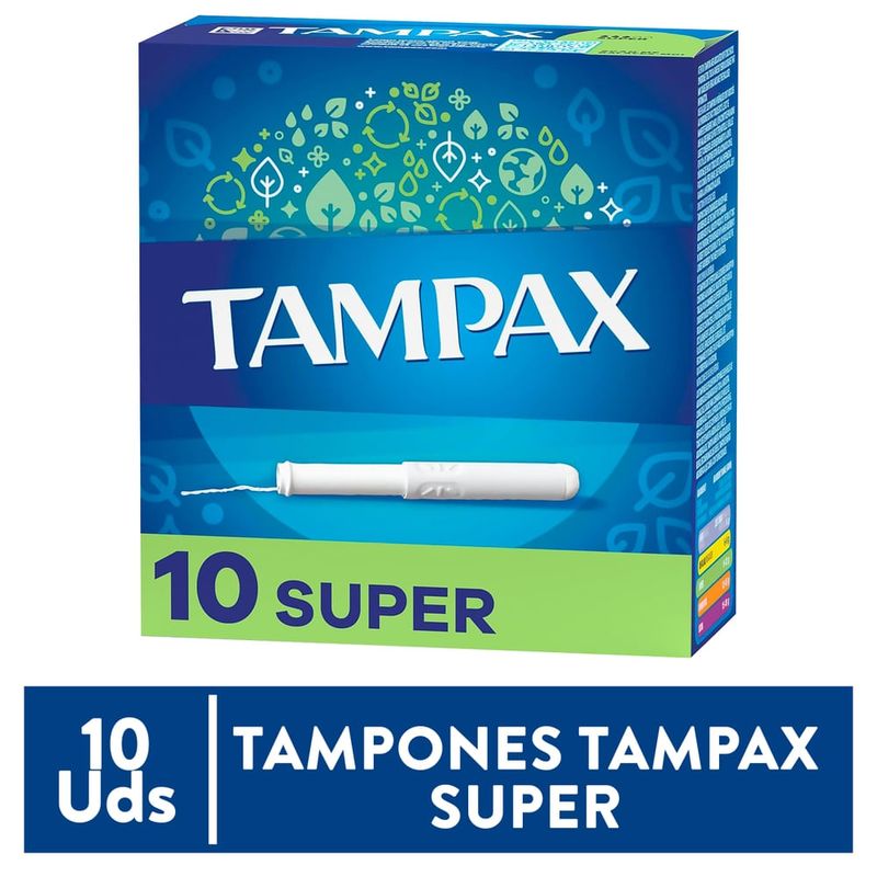 Tampones Tampax Para Flujo Abundante - 10Uds