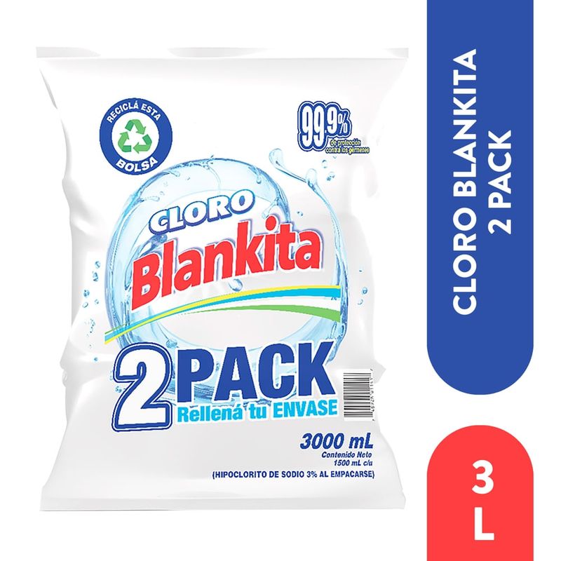 Cloro Blankita Original 2 Pack - 3000ml