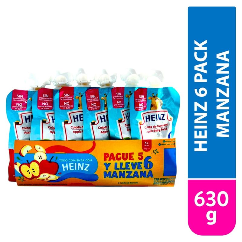 Colado Heinz manzana 6 pack  - 630 g