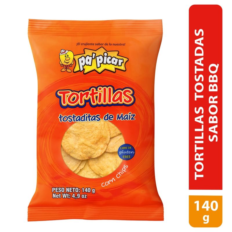 Tortillas Pa'picar tostaditas de maiz - 140 g