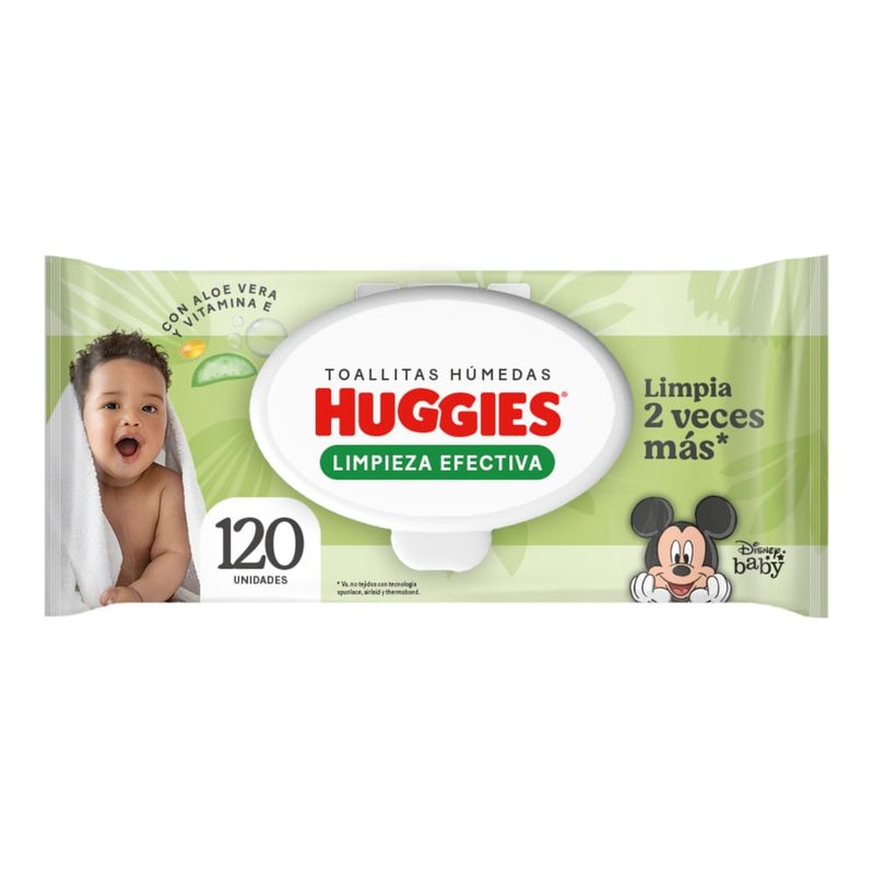 Toallas Húmedas Huggies Limpieza Efectiva - 120 Unidades