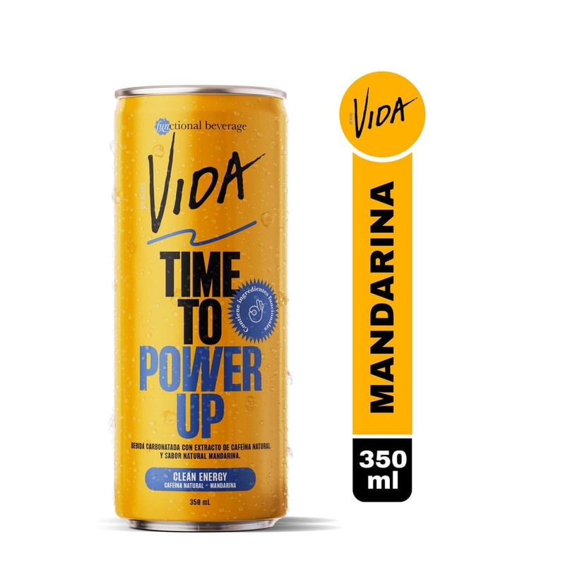 Bebida carbonatada Vida cafeína mandarina - 350 ml