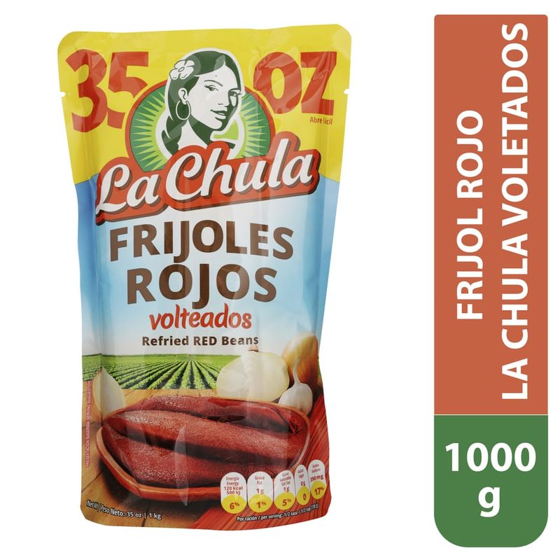 Frijoles La Chula Volteados Rojos - 1000 g