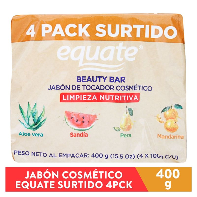 Jabón Equate De Tocador Surtido 4 Pack  - 440 g