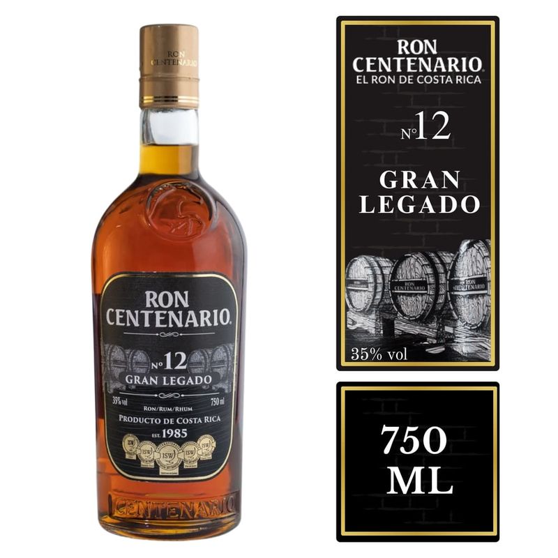 Ron Centenario Gran Legado 12 años - 750 ml