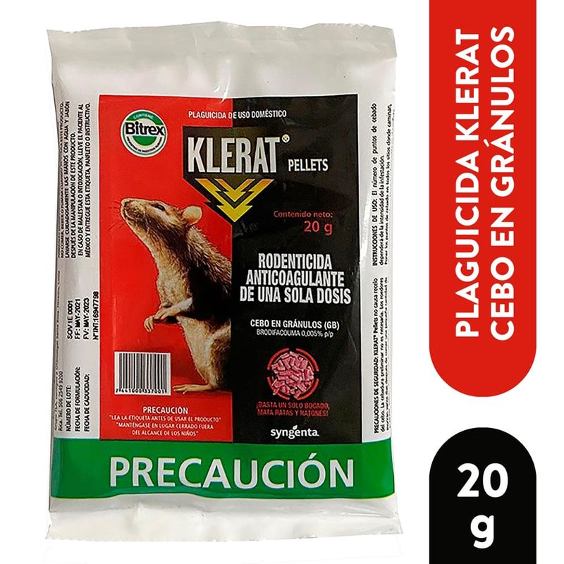 Raticida Klerat sobre - 20 g